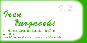 iren murgacski business card